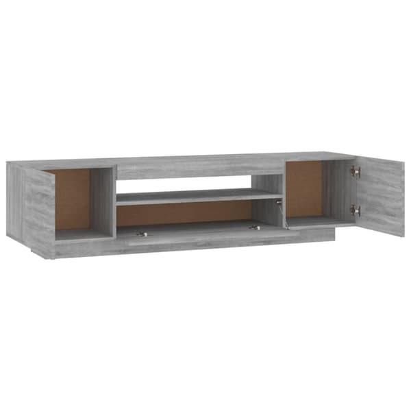 TV-bänk med LED-belysning grå sonoma 160x35x40 cm - TV-bänk - TV-bänkar - Home & Living