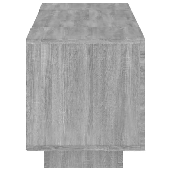 TV-bänk med LED-belysning grå sonoma 160x35x40 cm - TV-bänk - TV-bänkar - Home & Living