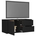 Pikkukuva 6 / 11: TV-taso musta 80x34x36 cm tekninen puu - TV-taso - TV-tasot - Home & Living