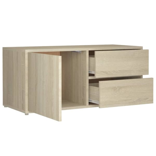 Tv-bänk sonoma-ek 80x34x36 cm konstruerat trä - Tv-bänk - Tv-bänkar - Home & Living