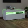 Miniatyrbillede 5 af 11: Tv-skab med LED-lys 90x35x40 cm hvid - Tv-skab - Tv-skabe - Home & Living