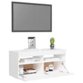 Miniatyrbillede 7 af 11: Tv-skab med LED-lys 90x35x40 cm hvid - Tv-skab - Tv-skabe - Home & Living