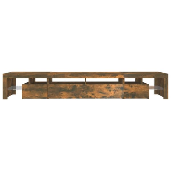 Tv-bord med LED-lys 260x36,5x40 cm røget egetræsfarve - Tv-skab - Tv-skabe - Home & Living