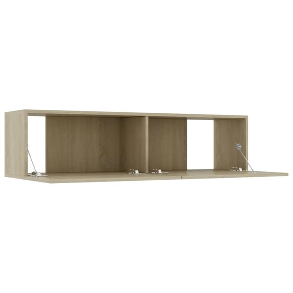 TV-bänk sonoma-ek 120x30x30 cm konstruerat trä - Tv-bänk - Tv-bänkar - Home & Living