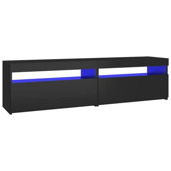 Tv-borde 2 stk. Med LED-lys 75x35x40 cm sort - Tv-skab - Tv-skabe - Home & Living