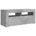 Miniatyrbild 9 av 11: TV-bänk med LED-belysning betonggrå 90x35x40 cm - Tv-bänk - Tv-bänkar - Home & Living