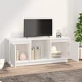 Miniatyrbillede 4 af 10: Tv-bord 110,5x35x45 cm massivt fyrretræ hvid - Tv-bord - Tv-borde - Home & Living