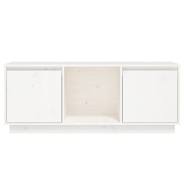 Tv-bord 110,5x35x45 cm massivt fyrretræ hvid - Tv-bord - Tv-borde - Home & Living