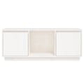 Miniatyrbillede 7 af 10: Tv-bord 110,5x35x45 cm massivt fyrretræ hvid - Tv-bord - Tv-borde - Home & Living
