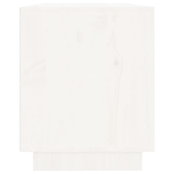 Tv-bord 110,5x35x45 cm massivt fyrretræ hvid - Tv-bord - Tv-borde - Home & Living