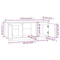 Miniatyrbillede 10 af 10: Tv-bord 110,5x35x45 cm massivt fyrretræ hvid - Tv-bord - Tv-borde - Home & Living