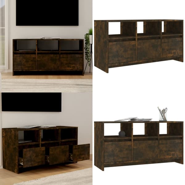 Tv-bord 102x37,5x52,5 cm konstrueret træ røget egetræsfarve - Tv-bord - Tv-borde - Home & Living