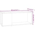 Miniatyrbillede 8 af 8: Tv-bord 80x24x32 cm konstrueret træ hvid - Tv-skab - Tv-skabe - Home & Living