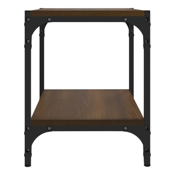 Tv-bänk brun ek 40x33x41 cm konstruerat trä och stål - TV-bänk - TV-bänkar - Home & Living