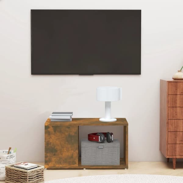 Tv-bord 60x24x32 cm konstrueret træ røget egetræsfarve - Tv-skab - Tv-skabe - Home & Living