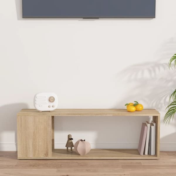 Tv-bänk sonoma-ek 100x24x32 cm konstruerat trä - Väggskåp - Tv-skåp - Home & Living