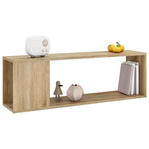 Tv-bänk sonoma-ek 100x24x32 cm konstruerat trä - Väggskåp - Tv-skåp - Home & Living