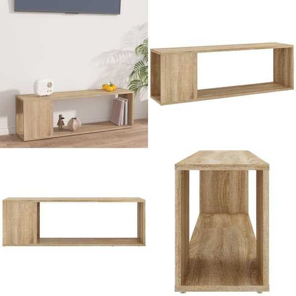 Tv-bänk sonoma-ek 100x24x32 cm konstruerat trä - Väggskåp - Tv-skåp - Home & Living