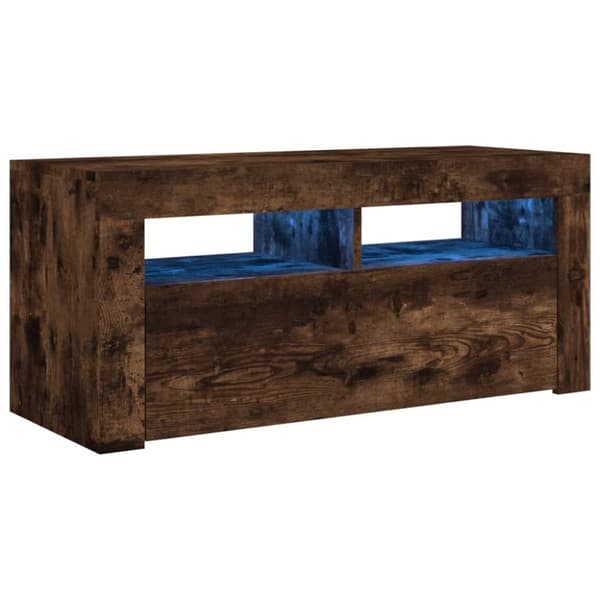 TV-taso LED-valoilla savutammi 90x35x40 cm - TV-taso - TV-taso - Home & Living