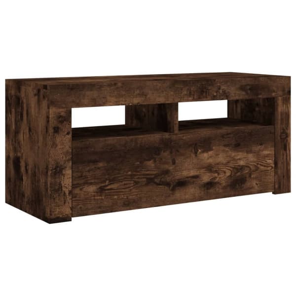 TV-taso LED-valoilla savutammi 90x35x40 cm - TV-taso - TV-taso - Home & Living