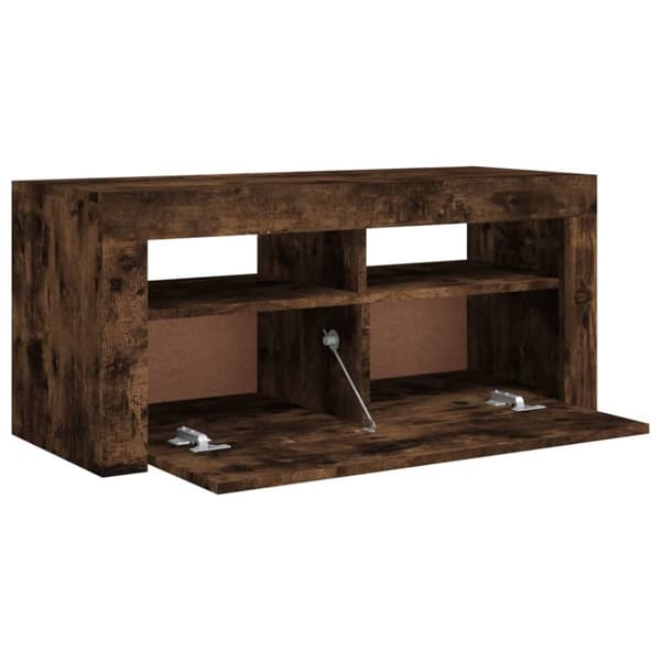 TV-taso LED-valoilla savutammi 90x35x40 cm - TV-taso - TV-taso - Home & Living