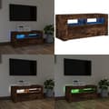 Pikkukuva 1 / 11: TV-taso LED-valoilla savutammi 90x35x40 cm - TV-taso - TV-taso - Home & Living
