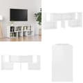 Miniatyrbild 1 av 8: Tv-bänk vit högglans 104x30x52 cm konstruerat trä - TV-skåp - Stereoskåp - Home & Living