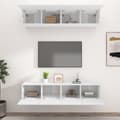 Miniatyrbillede 4 af 11: Tv-skabe 4 stk. 80x30x30 cm konstrueret træ hvid - Tv-skab - Tv-skabe - Home & Living