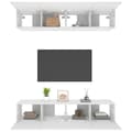 Miniatyrbillede 6 af 11: Tv-skabe 4 stk. 80x30x30 cm konstrueret træ hvid - Tv-skab - Tv-skabe - Home & Living