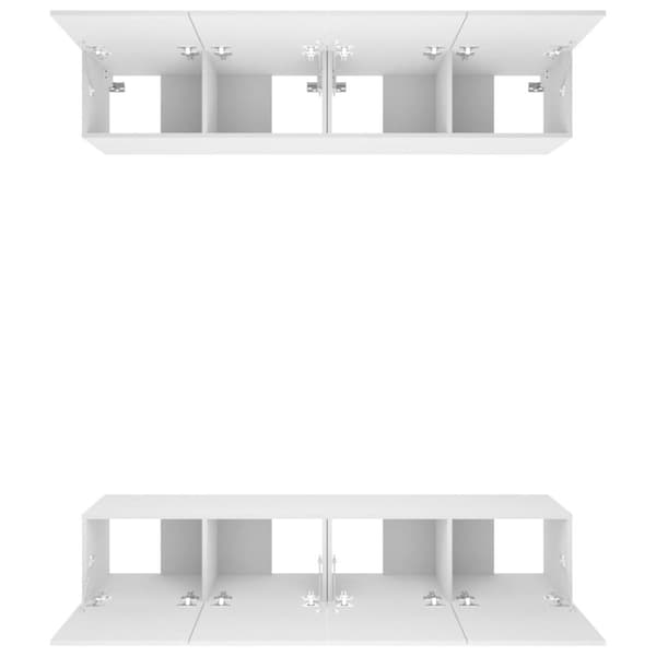 Tv-skabe 4 stk. 80x30x30 cm konstrueret træ hvid - Tv-skab - Tv-skabe - Home & Living