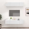 Miniatyrbillede 2 af 11: Tv-skabe 4 stk. 80x30x30 cm konstrueret træ hvid - Tv-skab - Tv-skabe - Home & Living