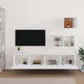 Miniatyrbild 4 av 8: Tv-bänk 4 delar vit konstruerat trä - TV-skåp - Hängande TV-skåp - Home & Living