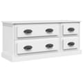Miniatyrbillede 3 af 11: Tv-bord 100x35,5x45 cm konstrueret træ hvid - Tv-skab - Tv-skabe - Home & Living