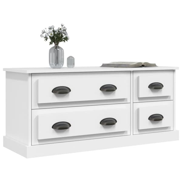 Tv-bord 100x35,5x45 cm konstrueret træ hvid - Tv-skab - Tv-skabe - Home & Living
