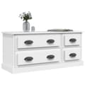 Miniatyrbillede 5 af 11: Tv-bord 100x35,5x45 cm konstrueret træ hvid - Tv-skab - Tv-skabe - Home & Living