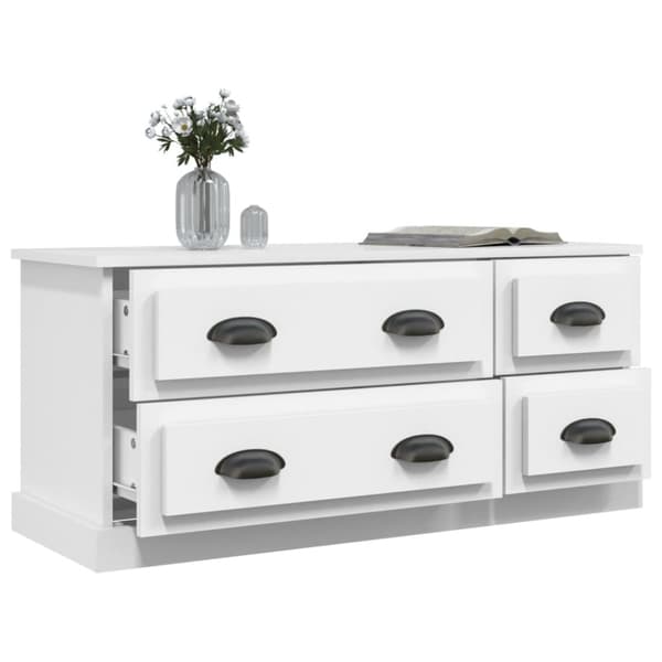 Tv-bord 100x35,5x45 cm konstrueret træ hvid - Tv-skab - Tv-skabe - Home & Living