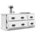 Miniatyrbillede 6 af 11: Tv-bord 100x35,5x45 cm konstrueret træ hvid - Tv-skab - Tv-skabe - Home & Living