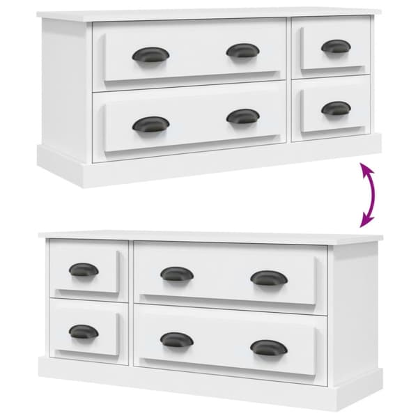 Tv-bord 100x35,5x45 cm konstrueret træ hvid - Tv-skab - Tv-skabe - Home & Living