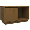 Miniatyrbild 3 av 11: Tv-bänk honungsbrun 74x35x44 cm massiv furu - TV-bänk - TV-bänkar - Home & Living