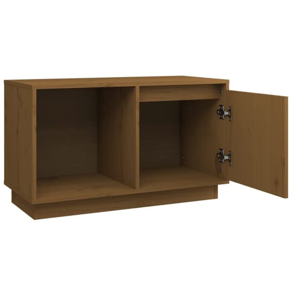 Tv-bänk honungsbrun 74x35x44 cm massiv furu - TV-bänk - TV-bänkar - Home & Living