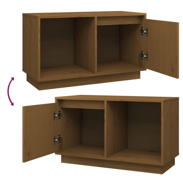 Tv-bänk honungsbrun 74x35x44 cm massiv furu - TV-bänk - TV-bänkar - Home & Living