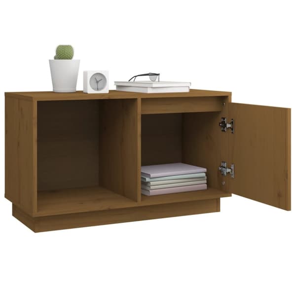 Tv-bänk honungsbrun 74x35x44 cm massiv furu - TV-bänk - TV-bänkar - Home & Living