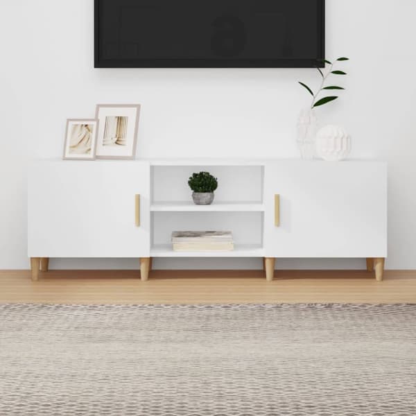 Tv-bänk vit 150x30x50 cm konstruerat trä - TV-bänk - TV-bänkar - Home & Living