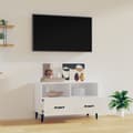 Pikkukuva 4 / 11: TV-taso korkeakiilto valkoinen 80x36x50 cm tekninen puu - TV-taso - TV-taso - Home & Living