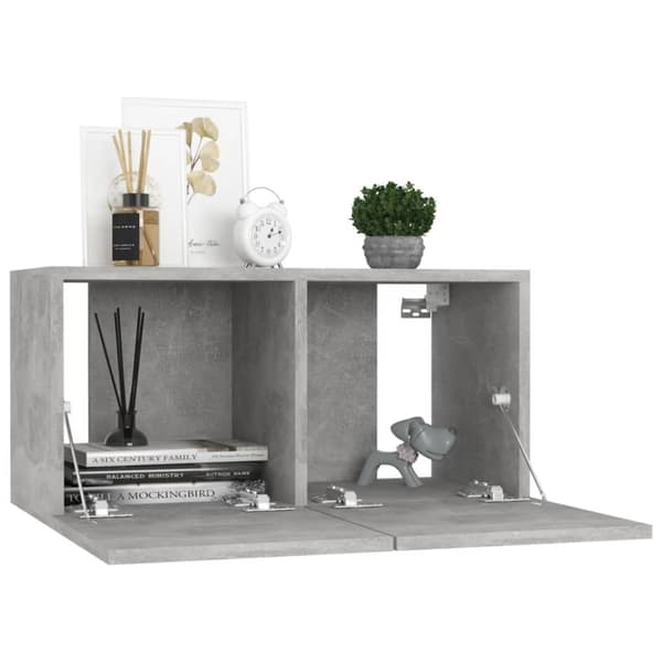 Væghængte tv-skabe 3 stk. 60x30x30 cm betongrå - Tv-skab - Tv-skabe - Home & Living