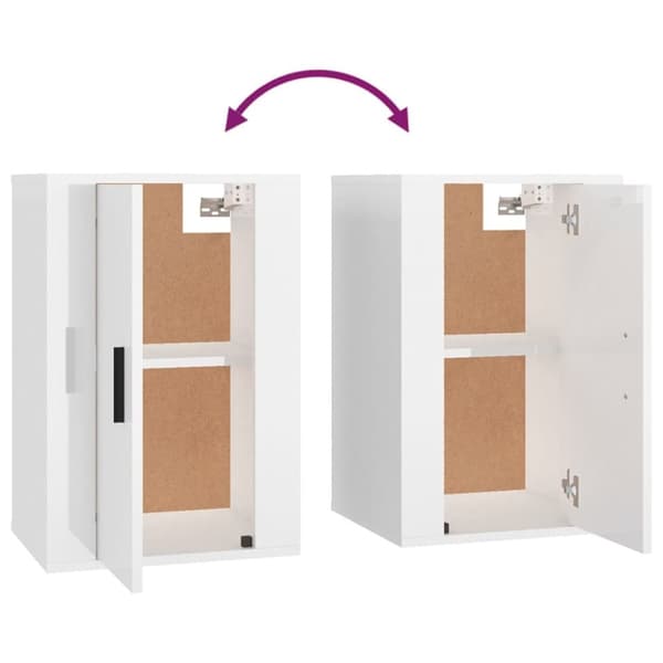 Seinäkiinnitettävät TV-tasot 2kpl kork.kiilto valk 40x34,5x60cm - Seinäkiinnitettävä TV-taso - Seinäkiinnitettävät TV-tasot - Home & Living