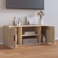 Miniatyrbild 4 av 10: TV-skåp sonoma-ek 100x35x40 cm konstruerat trä - TV-bänk - TV-bänkar - Home & Living