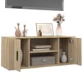 Miniatyrbild 5 av 10: TV-skåp sonoma-ek 100x35x40 cm konstruerat trä - TV-bänk - TV-bänkar - Home & Living