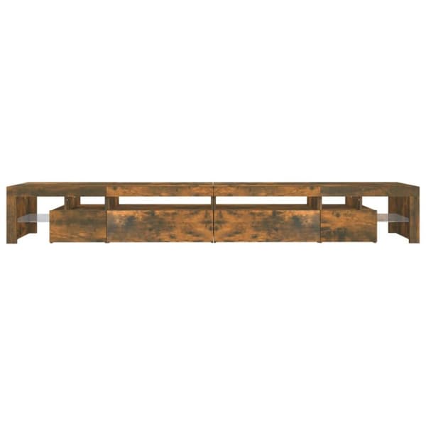 Tv-bänk med LED-belysning Rökfärgad ek 290x36,5x40 cm - TV-bänk - TV-bänkar - Home & Living