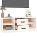 Pikkukuva 6 / 11: TV-taso valkoinen 100x34x40 cm täysi mänty - TV-taso - TV-taso - Home & Living